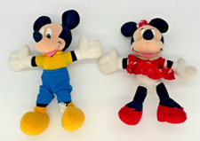 VTG Mattel Arco Disney Mickey Minnie Mouse Stuffed Animal Plush Dolls 11