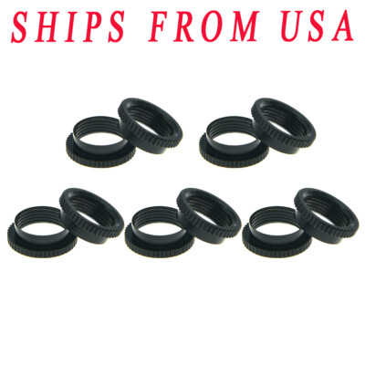 KAISH Set of 10 Deep Round Nut Fine Knurl Fits Switchcraft Toggle Switche BK