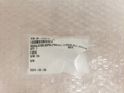 LAM 60-316218-00 REGULATOR 80PSI PRESET 1/4VCR M/F 300SLM D-5