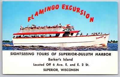 Superior Wisconsin~Flamingo Excursion Sightseeing Tour~Barker's Island~1950s