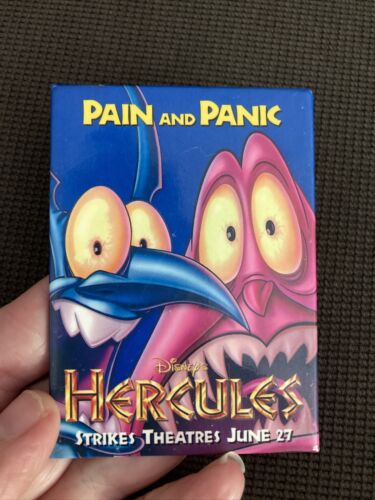 Walt Disney World Hercules Pain and Panic Movie Button promo pin