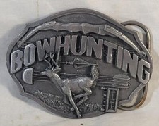 Vintage 1987 Siskiyou Bow Hunting Belt Buckle Deer E-50 Oregon