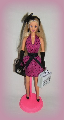 Poupée Barbie Collection Vintage - Cheveux Courts Bouclés - RARE - Mattel Avec Vêtements