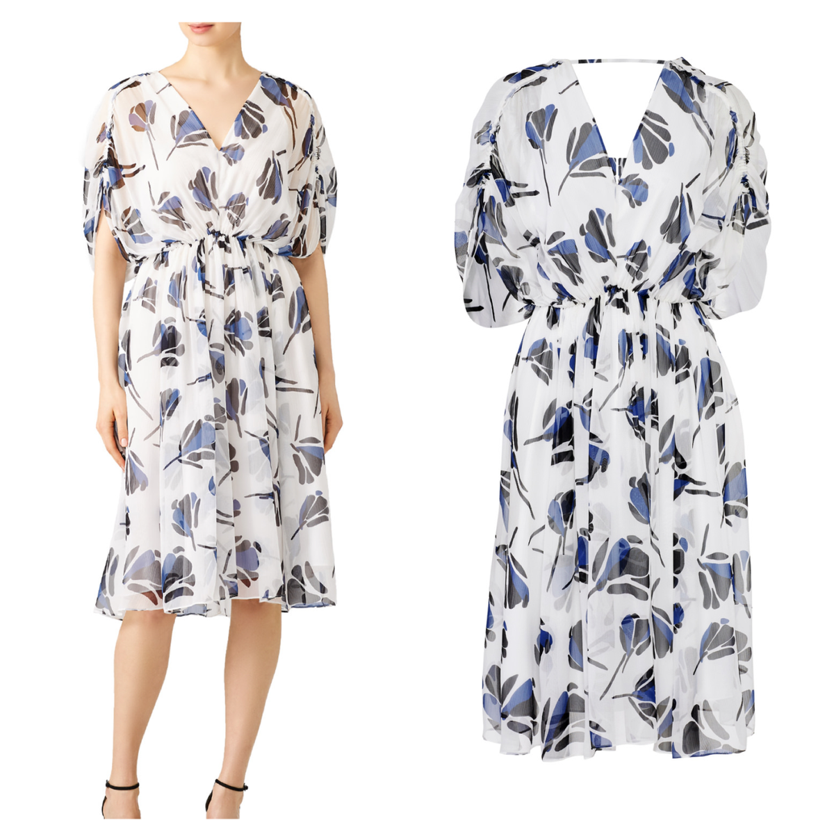 jason wu blue floral dress Blue Floral Tie Strap Dress