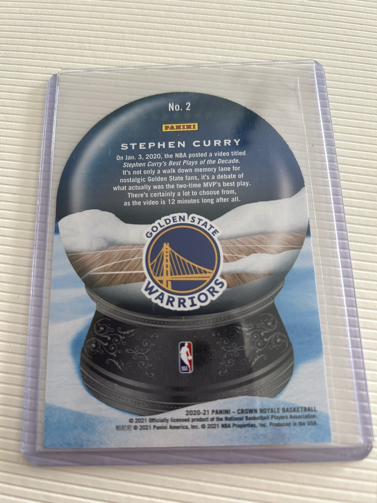 201920 Stephen Curry /99 Sno Globe Panini Crown Royale eBay