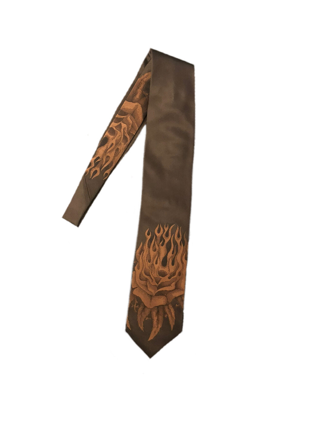 John Richmond Corbata De Seda Logo Marrón