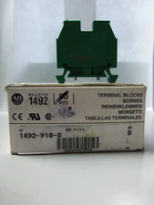 New Allen Bradley 1492-W10-G Green Terminal Block Series B NIB
