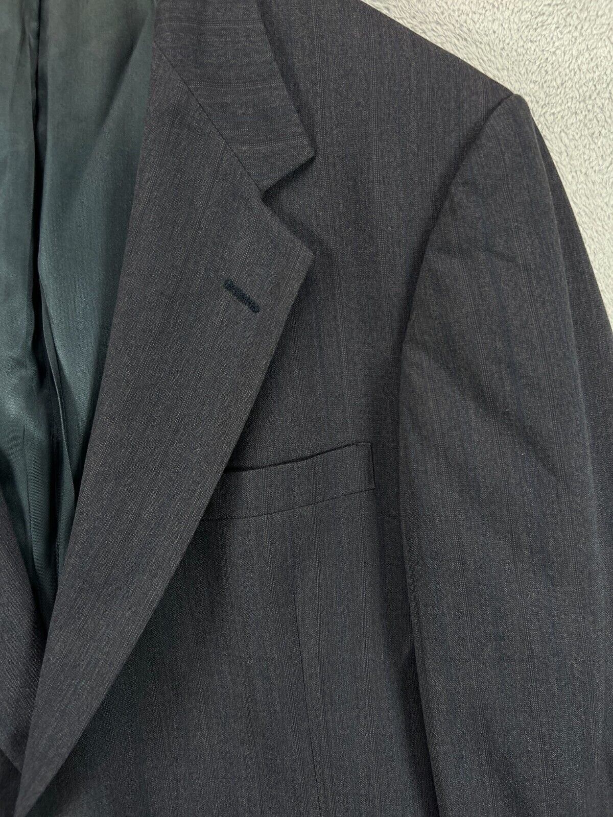 Giacca tuta vintage Finery 100% lana grigia uomo 42R blazer sartoria fila USA Union