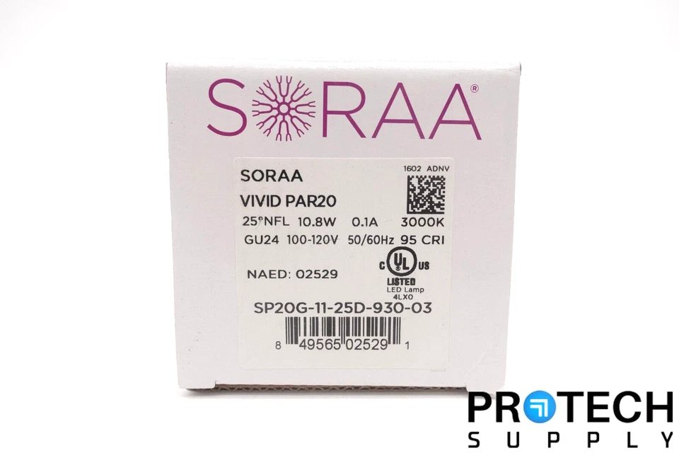 Soraa Vivid PAR20 / 540Lm 3000K 10.8W 25° / SP20G-11-25D-930-03 NEW w/ WARRANTY - Image 2 of 4