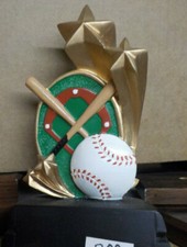 Baseball trophy or award, about 4.5" tall, engraving included, very colorful