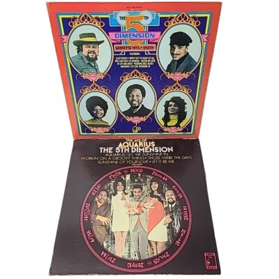 The 5th Dimension Vinyl LP Lot - The Age of Aquarius & Greatest Hits On Earth VG