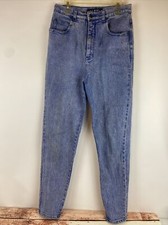 Vintage LA Blues High Waist Light Acid Wash Mom Jeans Size 12