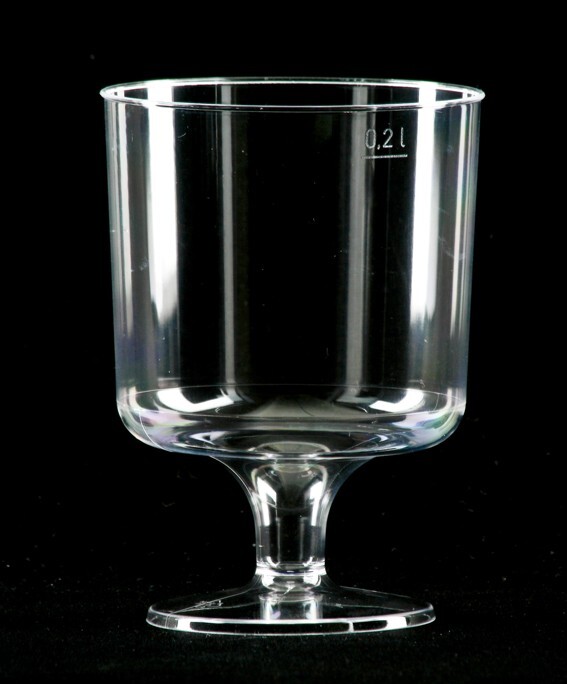 50 Einweg- Weingläser 200ml Plastikbecher Trinkbecher