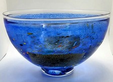 Large Kosta Boda Bertil Vallien Satellite Art Glass Bowl 59252, Swedish Art 