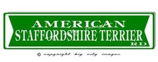 AMERICAN STAFFORDSHIRE TERRIER DOG ALUMINUM ST SIGN Free shipping