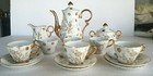 TEACUP Vintage Set Of 16 Pieces Sterling China Demitasse JAPAN Gold Cherry Bloss — photo 2