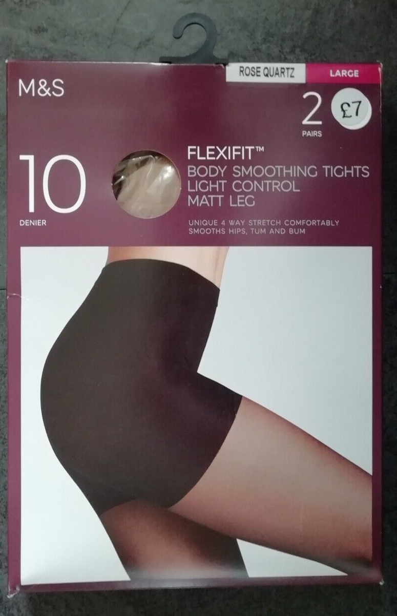 M&S Marks Spencer Flexifit Body Smoothing Tights Rose Quartz
