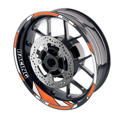 GP06 Orange Racing 17'' Rim Wheel Sticker For SV650 S 13 14 15 16 17 18 19 20
