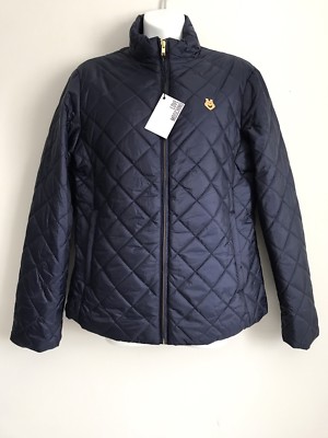 NWT $595 LOVE MOSCHINO BLUE PADED QUILTED FULL ZIP