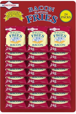 Smiths Fries Bacon Snacks Chips 24x24g Pack