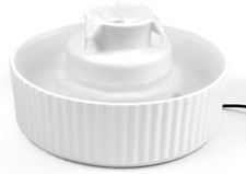 Ceramic Cat Water Fountain, 2.1L/71Oz Cupcake Pet Water Fountain for Cats and Do