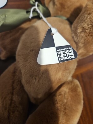 Vintage 1984 Canterbury Bears England Jointed Brown Plush Design