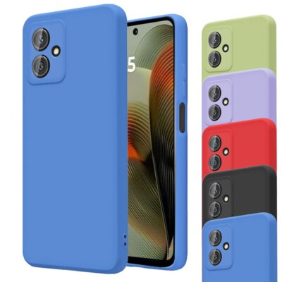Für Motorola Moto G55 5G Hülle, Slim Flüssig Silikon Stoßfest Gel Handy Cover