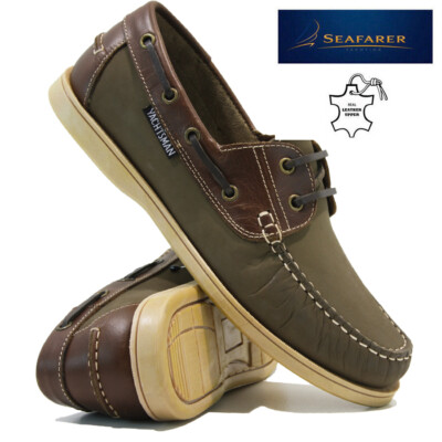 Mens Leather Slip On Walking Boat Deck Casual Driving Moccasin Loafer Shoes Size