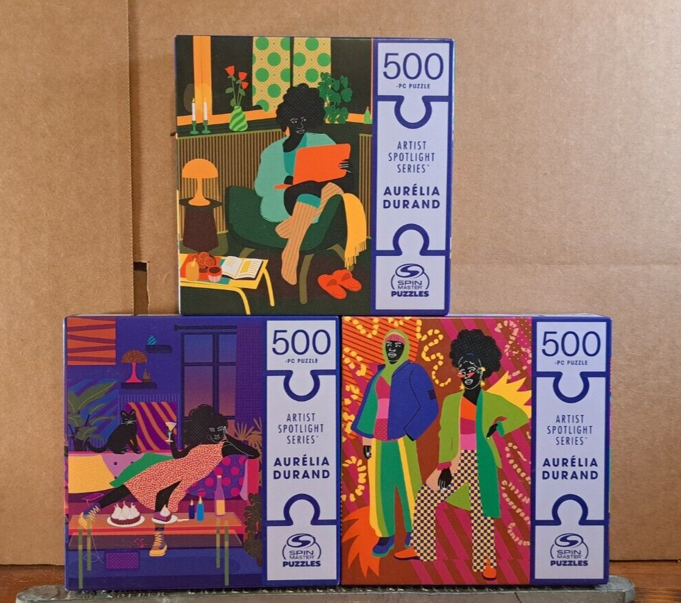 Lot Of 3 Artist Spotlight 500 pc Jigsaw Puzzles Aurelia Durand eBay