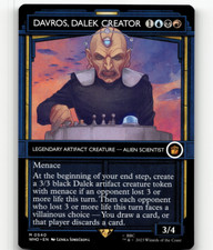 davros mtg card Magic: The Gathering Doctor Who Commander Deck Then each opponent who lost 3 or more life this turn faces a villainous choice  You draw a card Davros, Dalek Creator #540 Prices