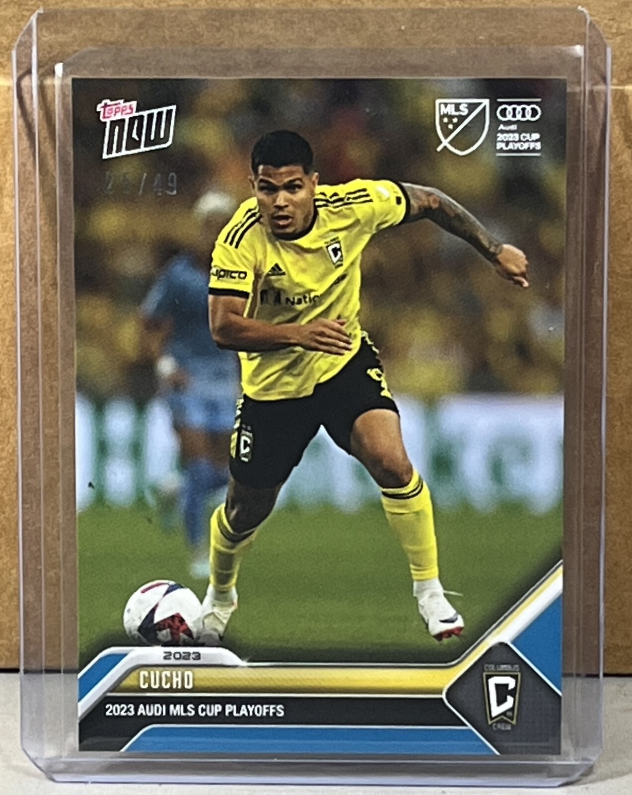 2023 TOPPS NOW MLS Playoffs #11 CUCHO COLUMBUS CREW Blue Parallel 25/49