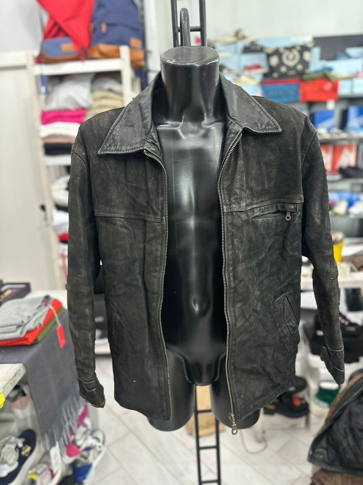 Fourth Decade Mens Black Leather Jacket Size M LLV969