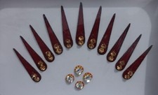 6 Pcs Tilak Maroon Stone Studded Bindi Body Decor Face Jewel Self Adhesive Girl