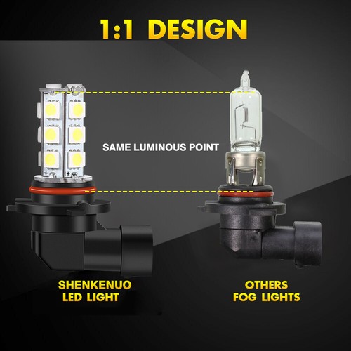 Par de bombillas antiniebla LED H10 9005 9145 9140 blancas 6000K súper brillantes - Imagen 5 de 14