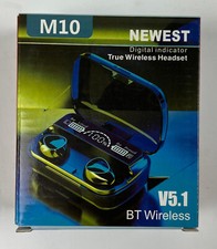 TWS Wireless Earbuds Bluetooth 5.1 Waterproof Headset Headphones Black