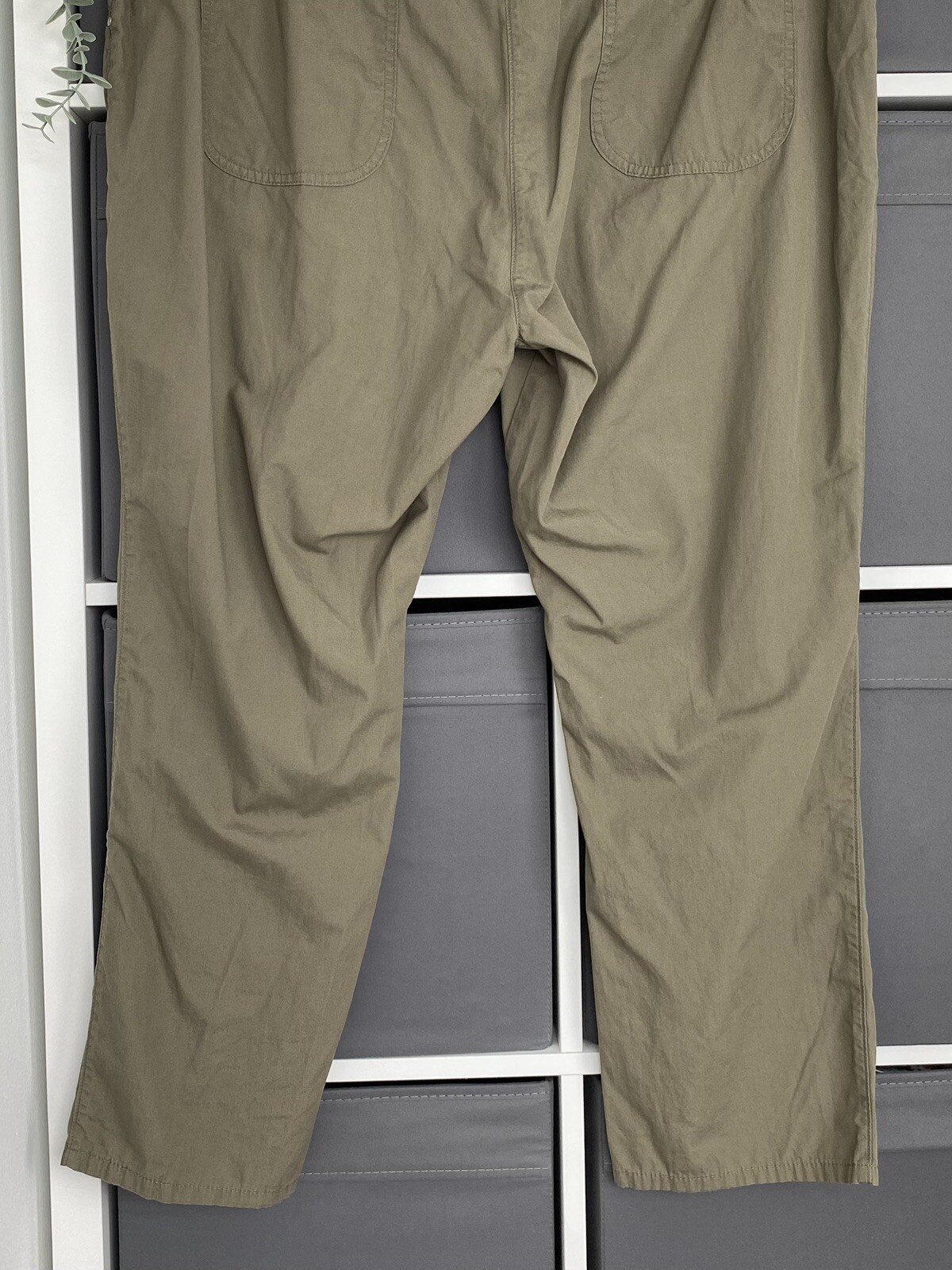 M&S Cargo Trousers Size 20 Short Khaki Pockets part elasticated Waist