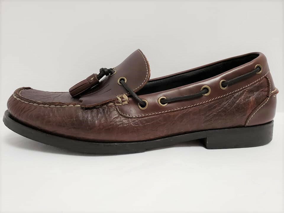 Bob Timberlake Brown Leather Tassel Loafer - Slip On Shoes  display picture 1