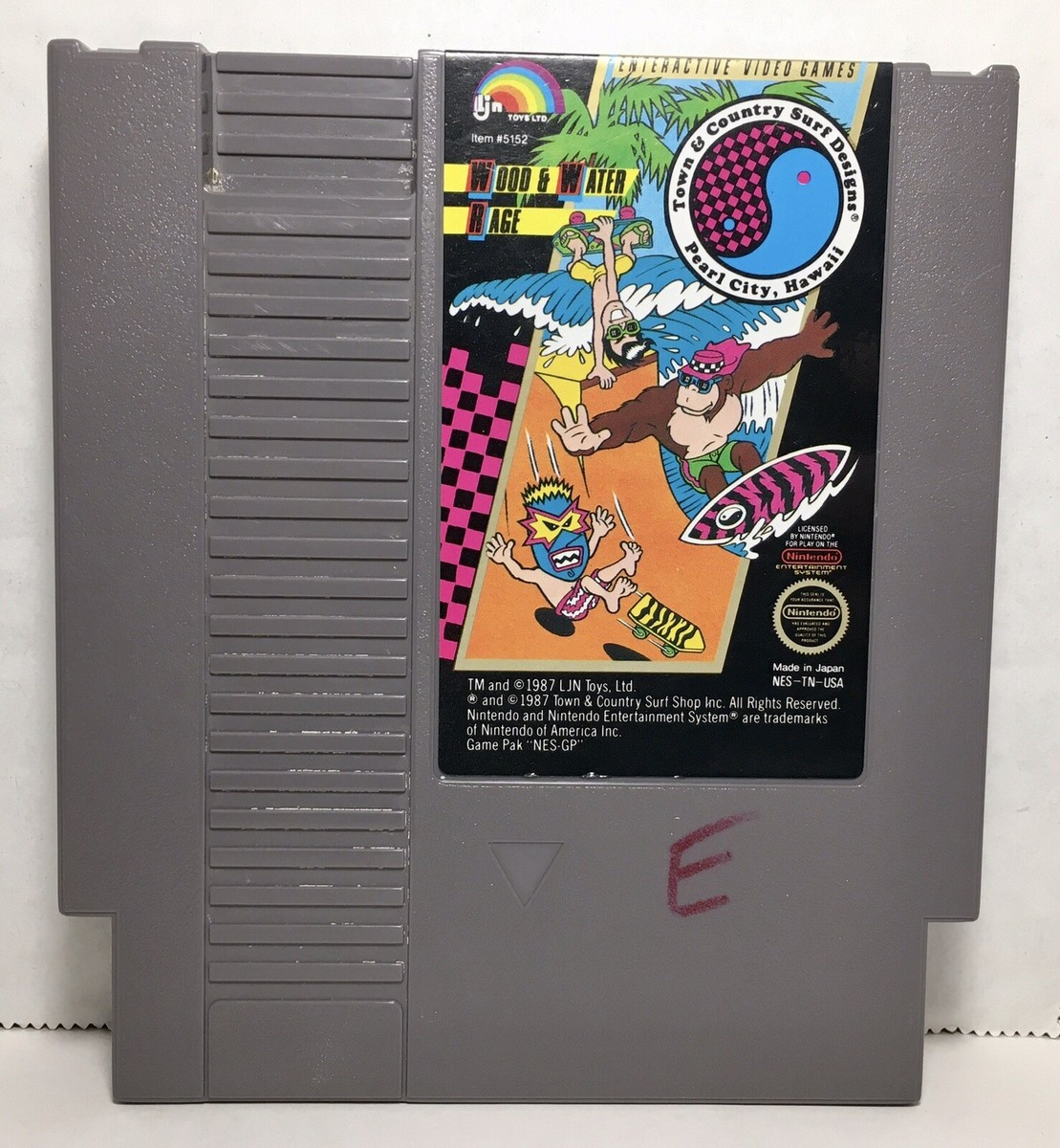 T&C Surf Designs Wood & Water Rage (Nintendo NES, 1988) Cartridge 