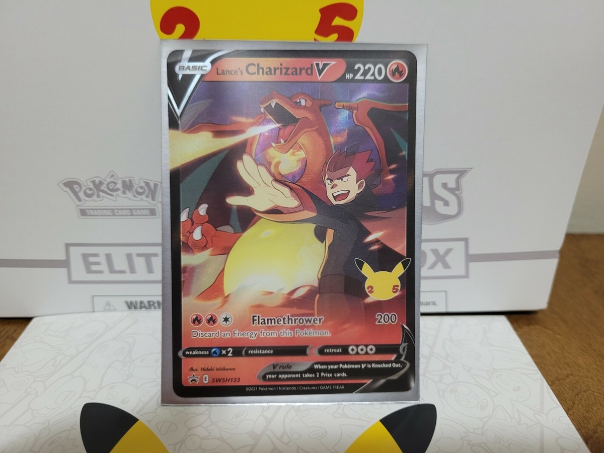 Pokemon Celebrations 25th Anniversary Lance's Charizard V SWSH133