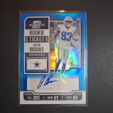 2023 Panini Contenders Optic Rookie TEAL AUTO Jalen Brooks /99 #175 (RC) COWBOYS