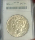 1926-D Peace Dollar ANACS AU-58  Soapbox Holder