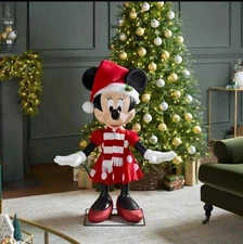 Disney 4 ft Animated Holiday Minnie Mouse Home Depot -Christmas Animatronic A6