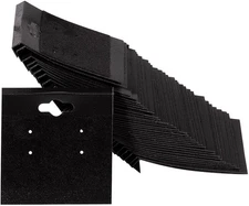 Genie Crafts Earring Cards - 100-Pack Card 2 x 2 inches, black 