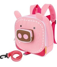 Sylken Pink Pig Toddler Backpack w/ Safety Strap Removable , Adj. Chest Straps