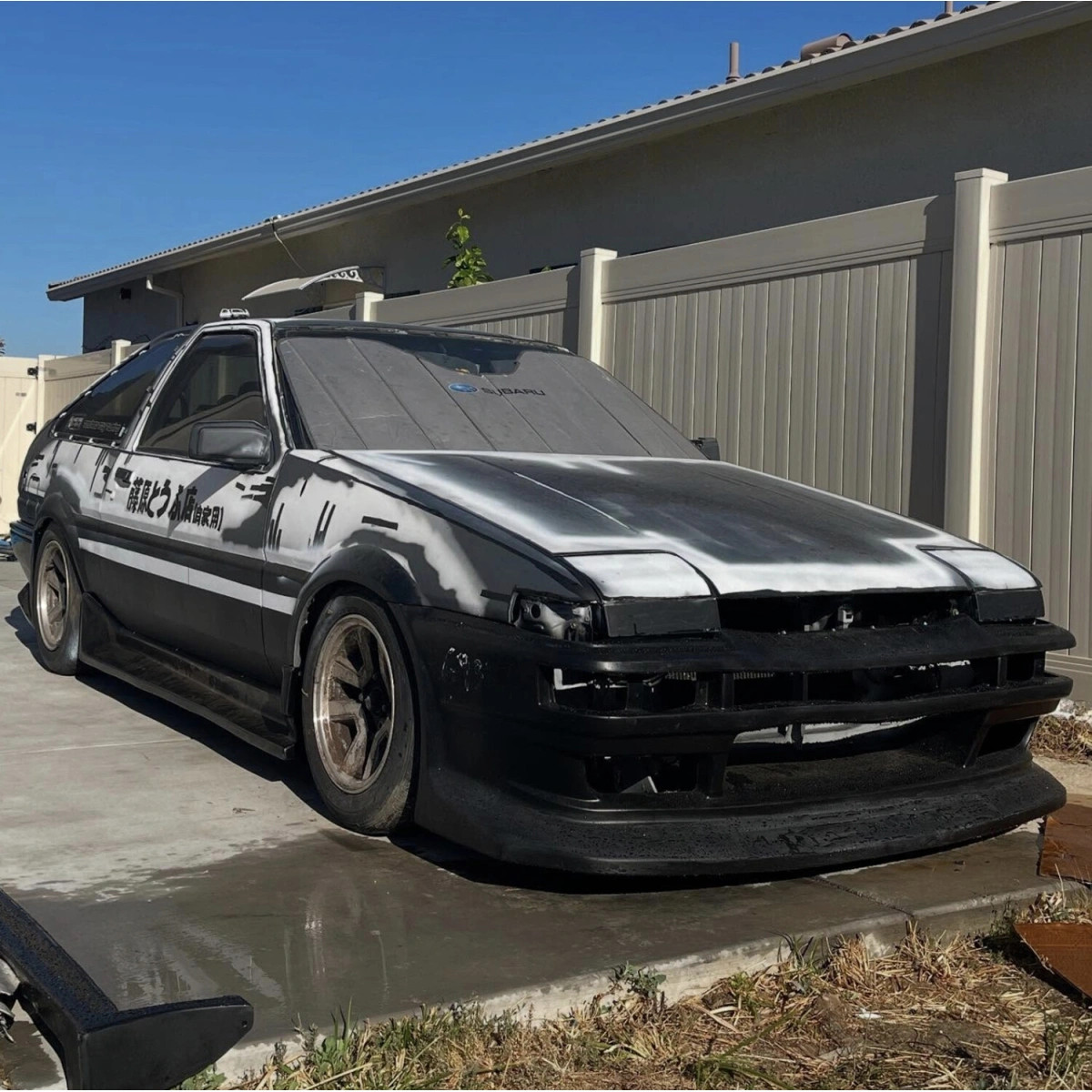 KBD AE86 Blood Style 4 Piece Polyurethane Full Body Kit for