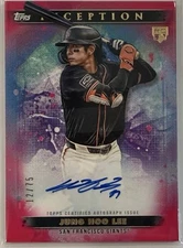 2024 Topps Inception Baseball Jung-Hoo Lee /75 SP Rookie On Card Auto Giants