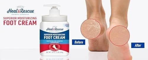 Heel & Rescue Moisturizing Foot Cream Relief For Dry Cracked Feet 16 Oz (454 g) - Image 2 of 4