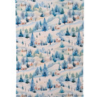Christmas Village Houses Snow Trees Blue Green White Table Runner 100-250cm