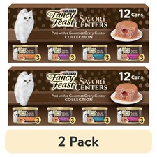 Purina Fancy Feast Pate Wet Cat Food Savory Centers Pate With a Gravy Center 24