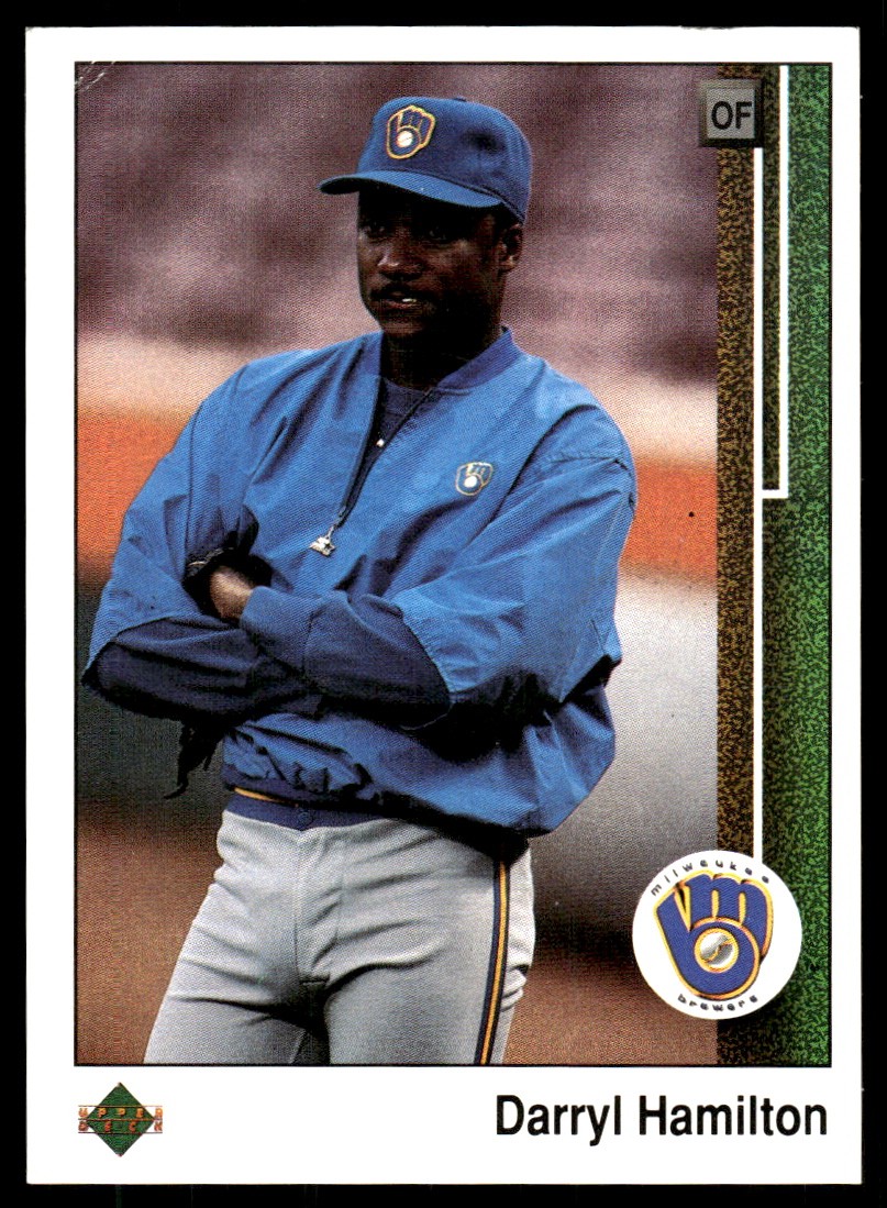 Darryl Hamilton 1989 Upper Deck #301 Brewers MLB READ FREE SHIPPING AutographDen